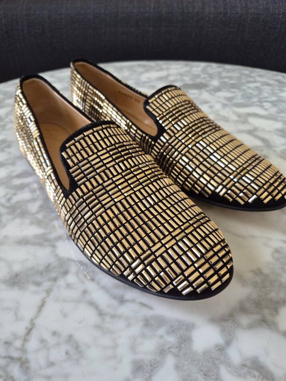 Authentic Giuseppe Zanotti Patent Leather Loafers Made in Italy Size 40